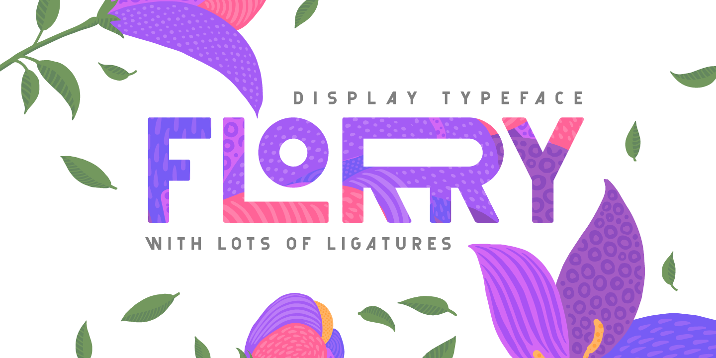 Пример шрифта Florry